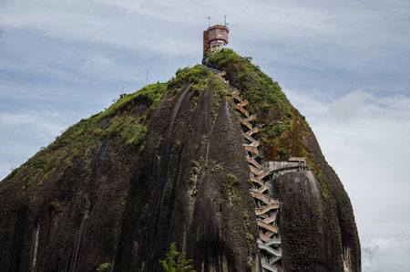 Climbing El Penol is a must thing to do in Colombia.