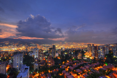 A magnificent view of the gorgeous Medellin in Colombia.